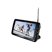 Portable 7” TV & Digital Multimedia Player with Built in Rechargeable Lithium Battery & DC Car Cord