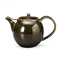 Yamaki Squid Teapot Deep Green 16.9 fl oz (430 c) Plenty Hojicha Pot Woven Part MJ312