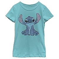 Disney Lilo Simply Stitch Girl's Solid Crew Tee