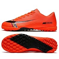 TF Youth Turf Soccer Shoes Turf Football Boots High Tope for Kids Boys Indoor Athletic Shoes