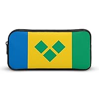 Saint Vincent and The Grenadines Flag Pencil Case Cute Pen Pouch Cosmetic Bag Pecil Box Organizer for Travel Office