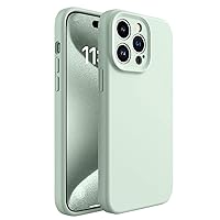 Ultra Thin Case for iPhone 15 Pro Max/15 Pro/15 Plus/15, Premium Liquid Silicone Case with Screen Camera Lens Protection Soft Non Yellowing Cover,Green,15 6.1''