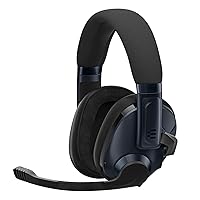 EPOS Gaming H3Pro Hybrid Gaming Headset - PC Headphones with Microphone - Noise-Cancellation, Adjustable, Smart Button Audio Mixing, Bluetooth, Gaming Suite, Surround Sound - Windows 10,Midnight Blue