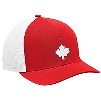 Canada Maple Leaf Patch Air-Mesh Flexfit Hat Cap