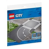 LEGO City Curve and Crossroad 60237 Building Kit (2 Pieces)