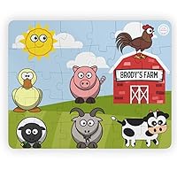 Personalized Puzzle for Toddlers Kids, Custom Toddler Kids Gifts for Boys and Girls Birthday Gifts, Toys for Toddlers, Toys for Kids, Farm Animals Puzzle