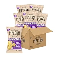 Heirloom White Cheddar Cheese Balls by Pipcorn - 4.5oz 6pk - Healthy Snacks, Gluten Free, Heirloom Corn, Baked not Fried