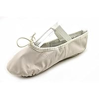 Bloch Dance Girl's Dansoft Full Sole Leather Ballet Slipper/Shoe, White, 11 X-Wide Little Kid