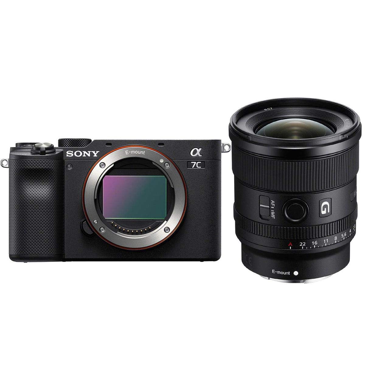 Sony Alpha 7C Mirrorless Digital Camera with 20mm f/1.8 G Lens, Black