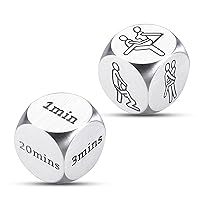 2PCS Date Night Dice for Couples Valentines Day Gifts for Him Her Anniversary Day Gifts for Women Men Steel Gifts for 11th Anniversary Adults Couple Games Love and Time Decision Dice Husband Birthday