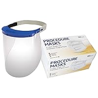 3-Layer Procedure Masks and Face Shields Bundle - MADE IN USA PPE from