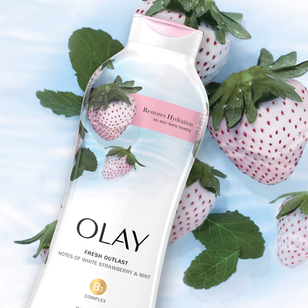 Mua Olay Fresh Outlast Cooling White Strawberry & Mint Body Wash, 22 oz, (4  Count) trên Amazon Mỹ chính hãng 2023 | Giaonhan247