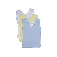 Boy's Rib Knit Pastel Sleeveless Tank Top Shirt 3-Pack White