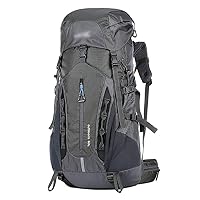60L Outdoor Hiking Backpack With frame, Waterproof Camping Lightweight Daypack,Scratch resistant,Safety reflective strip at the bottom ,G