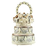 Mary Frances I Do Beaded Wedding Cake Top Handle Bridal Bag, Ivory
