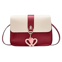 UK Size Worth Buying leather backpack bags for women womens tote bags for work Heart Shaped Pendant New Pattern Practical Buckle And Adjustable Shoulder Strap Messenger Bag Summer Sale Sale Clearance