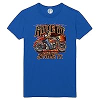 Hog Ride it Like You Stole it Motorcycle Printed T-Shirt