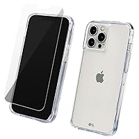 Case-Mate – Tough Series – Protection Pack – Anti-Scratch Case & Screen Protector for iPhone 13 Pro Max (6.7 Inches) – Slim & Lightweight Case Cover with 10ft Drop Protection, Clear