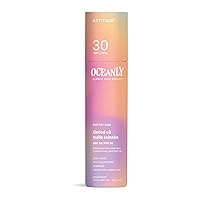 ATTITUDE Oceanly Tinted Oil Stick with SPF 30, EWG Verified, Plastic-Free, Broad Spectrum UVA/UVB Protection with Zinc Oxide, Universal Tint, Unscented, 1 Ounce
