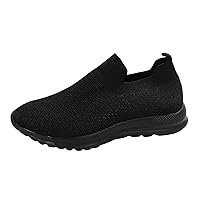 Women’s Running Shoes Walking Shoes Sneakers Ladies Fashion Solid Color Mesh Flat Bottomed Comfortable Casual Sports