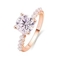 Solid Gold 10/14/18K Moissanite 1ct Engagement Ring for Women Halo Bridal Rings for Her Wedding Promise Anniversary