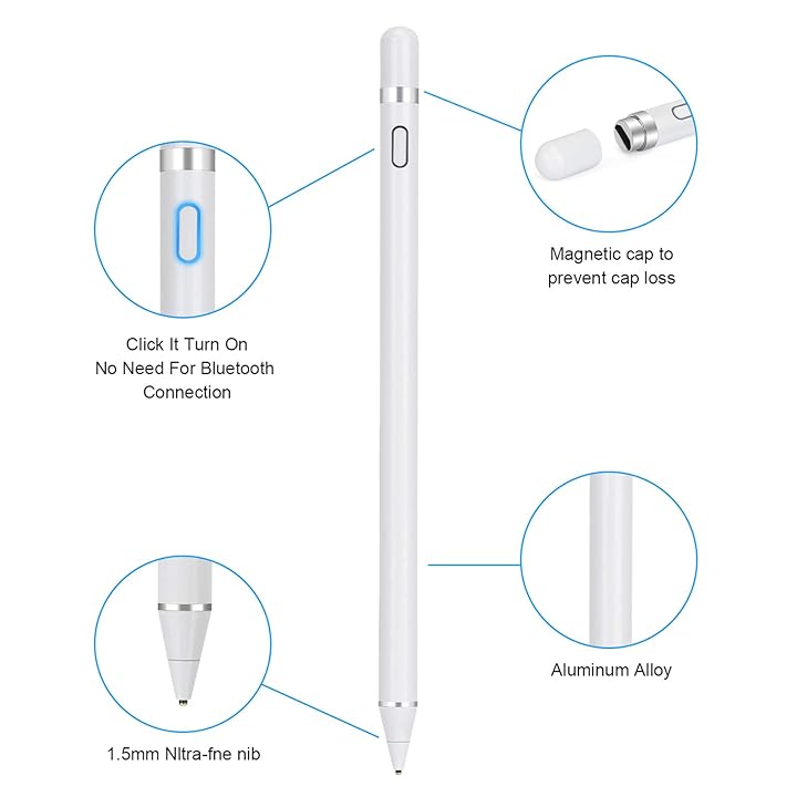 7 Inch Active Stylus Pen for Touch Screen Compatible with Most Capacitive Tablet 
