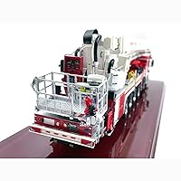 1:43 Scale for Waves 101m Fire Truck Resin Model China Fire Rescue Static Collection Vehicle Lit Vehicle