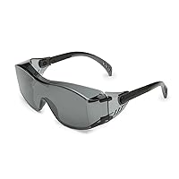 Gateway Safety 6983 Cover2 Safety Glasses Protective Eye Wear - Over-The-Glass (OTG), Gray Lens, Black Temple