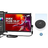 Duex Plus with Bluetooth Conference Speakers, Portable Monitor for Laptop【2023 Upgrade】 Mobile Pixels 13.3