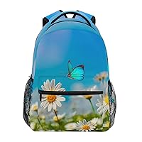 ALAZA Chamomiles Butterfly School Bag Travel Knapsack Bags for Primary Junior High School