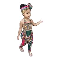 Girl Romper Outfit Girls Sleeveless Baby Toddler Clothes Romper Summer Jumpsuit Dashiki Baby (Multicolor, 3-6 Months)
