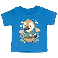 Funny Goose Baby Jersey T-Shirt - Flower Baby T-Shirt - Print T-Shirt for Babies