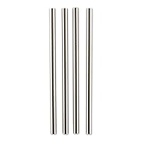 RSVP International Endurance Reusable Straws, Set of 4 - Stainless Steel, 5