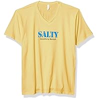 San Sebastian Printed Premium Tops Fitted Sueded Short Sleev V-Neck T-Shirt