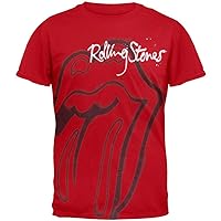 Rolling Stones - Large Spraypaint Tongue T-Shirt - Small Red