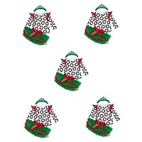 BESTOYARD 5 Sets Romper Skirt Set Santa Claus Toddler Bodysuit Christmas Infant Romper Dress with Headband Infant Headbands Santa Romper for Infant Baby Skirt Cover Acrylic Long Sleeve