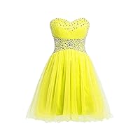 Beaded Tulle Homecoming Dresses Formal Short Prom Ball Gown 2021