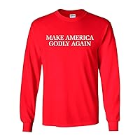 Christian Make America Godly Again Long Sleeve T-Shirt-Red-XXL