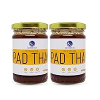 Eastern Blue Pad Thai Sauce Pack of 2-16 Oz | Authentic Traditional Pad Thai Sauce | Vegan, Gluten Free & Nuts Free Asian Dish for Household | Each Jar 8 Oz - 500 Grams