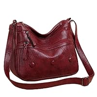 ladies crossbody messenger shoulder bag Multi pocket pu leather Stylish handbags