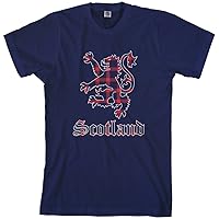 Threadrock Men's Plaid Lion of Scotland T-Shirt