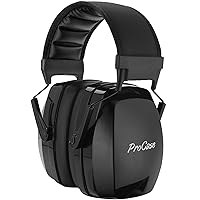 ProCase Noise Reduction Safety Ear Muffs, NRR 30dB Noise Cancelling Ear Protection Headphones, Hearing Protection Ear Defenders for Shooting Gun Range Mowing -Black