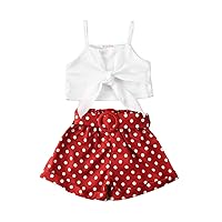 Toddler Kids Baby Girls Summer Outfits Sleeveless Tank Tops Shirt Heart Shorts 2Pcs Casual Clothes Sets
