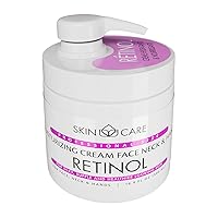Skin Care 3-in-1 Retinol Moisturizing Cream for Face, Neck and Hands for All Skin Types - Delicate and Easily Absorbed Daily Cream - 16.9 fl. oz.