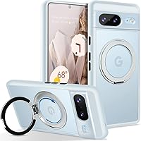 for Google Pixel 8 Magnetic Case Compatible with Magsafe [Invisible Kickstand] Slim Shockproof TPU Cover Durable Matte Translucent Back Protective Phone Case for Pixel 8 5G (Frosted Clear)