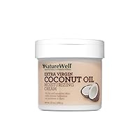 NATURE WELL Extra Virgin Coconut Oil Moisturizing Cream for Face, Body, & Hands, Anti Aging, Firming, Restores Skin's Moisture Barrier, Provides Intense Hydration For Dry & Dull Skin, 10oz