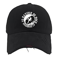 I'd Rather Be Climbing Baseball Cap Baseball Hat for Women AllBlack Baseball Hat Gifts for Girlfriends Workout Hat