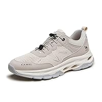 24 Spring Men's Light Elastic Comfortable Non-Slip wear-Resistant Outdoor Sports Shoes Retro Casual Shoes Breathable Thick-Soled mesh Shoes