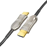 8K UHD CMP HDMI Cable 2.1, Hybrid Active Optical Cable (AOC), 48Gbps Ultra Fast Long Distance Data Transmission, eARC, HDCP, NVIDIA, AMD, PS5, Xbox, Gaming, Movie, Plenum Rated, 50ft