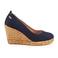 Viscata Marquesa Espadrille Canvas Wedges Spain Handmade 3 ½” Heel Women's Pumps with Breathable Organic Cotton Canvas and 100% Natural Jute Midsole for All Occasions: Casual, Work, Party